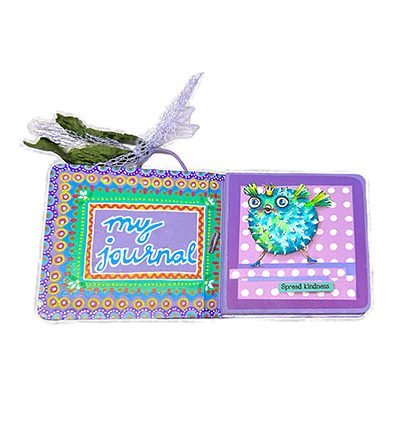 ABM-ES-JOUR14 - Art by Marlene - Creative Journal All white, with seperate sticker Paintable journal cover nr.14 - Art Journal - Detail 4