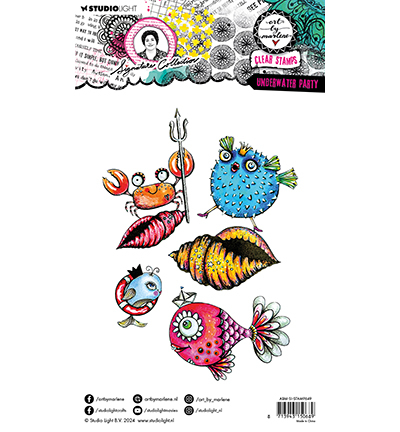 ABM-SI-STAMP649 - Art by Marlene - Underwater party Signature Collection nr.649 - La mer / plage - Detail 3