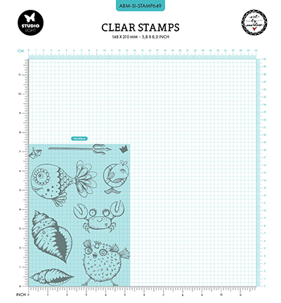 ABM-SI-STAMP649 - Art by Marlene - Underwater party Signature Collection nr.649 - La mer / plage - Detail 4