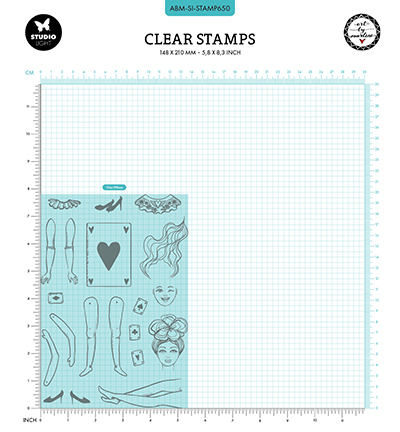 ABM-SI-STAMP650 - Art by Marlene - Playing card women Signature Collection nr.650 - Sport - Detail 2