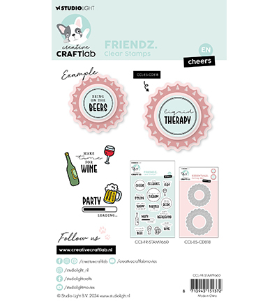 CCL-FR-STAMP660 - CraftLab - EN cheers Friendz nr.660 - Textes - Detail 1