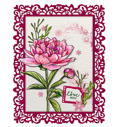 SL-ES-STAMP694 - StudioLight - Open peony Essentials nr.694 - Fleurs - Detail 1