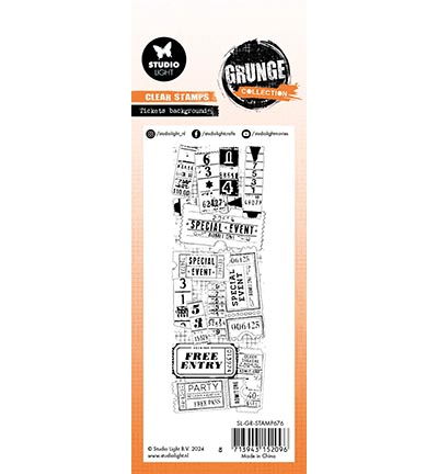 SL-GR-STAMP676 - StudioLight - Tickets background Grunge Collection nr.676 - Cadres, Etiquettes, Billets - Detail 1