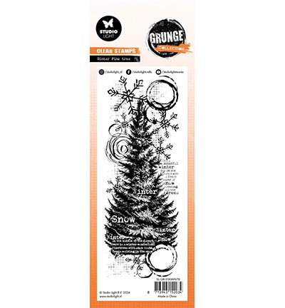 SL-GR-STAMP678 - StudioLight - Winter pine tree Grunge Collection nr.678 - Noël, hiver - Detail 2