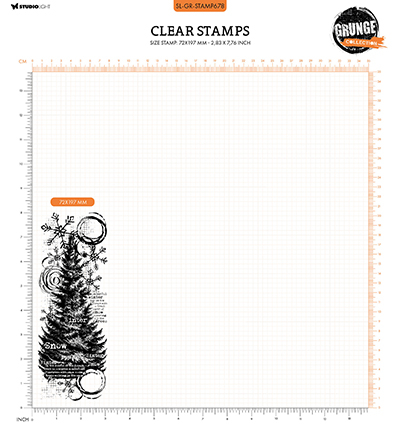 SL-GR-STAMP678 - StudioLight - Winter pine tree Grunge Collection nr.678 - Noël, hiver - Detail 3