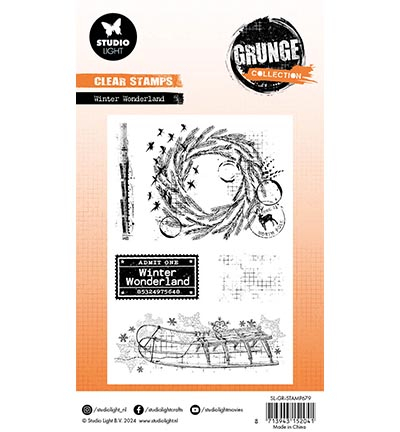 SL-GR-STAMP679 - StudioLight - Winter wonderland Grunge Collection nr.679 - Noël, hiver - Detail 1