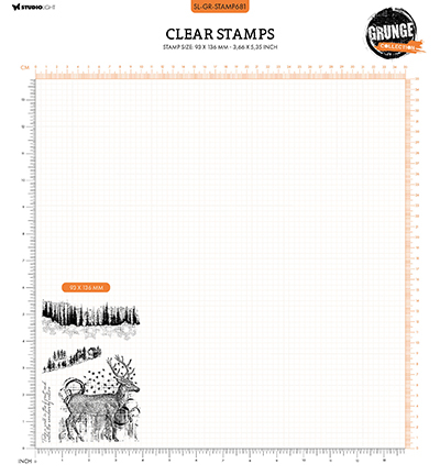 SL-GR-STAMP681 - StudioLight - Forest wonders Grunge Collection nr.681 - Noël, hiver - Detail 3