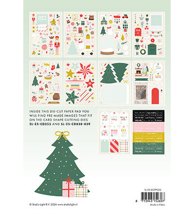 SL-ES-DCPP203 - StudioLight - Paper Pad Sweet Christmas Essentials nr.203 - Die-Cut Paper Pad - Detail 1