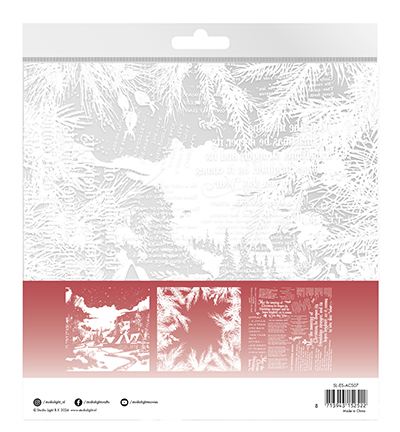 SL-ES-ACS07 - StudioLight - Acetate sheet Snowy town, pine & verses Essentials nr.07 - Acetate sheets - Detail 2