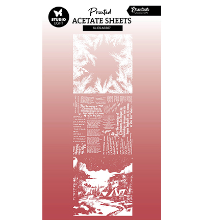 SL-ES-ACS07 - StudioLight - Acetate sheet Snowy town, pine & verses Essentials nr.07 - Acetate sheets - Detail 3