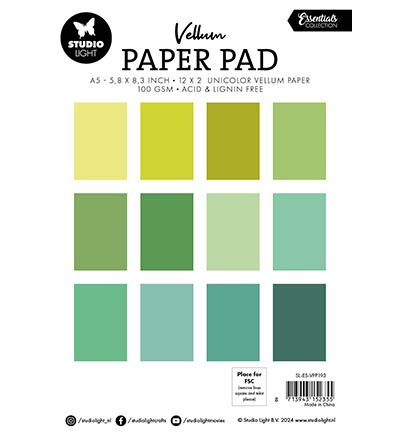 SL-ES-VPP193 - StudioLight - Vellum Paper Pad Unicolor paper Essentials nr.193 - Vellum Paper Pad - Detail 1