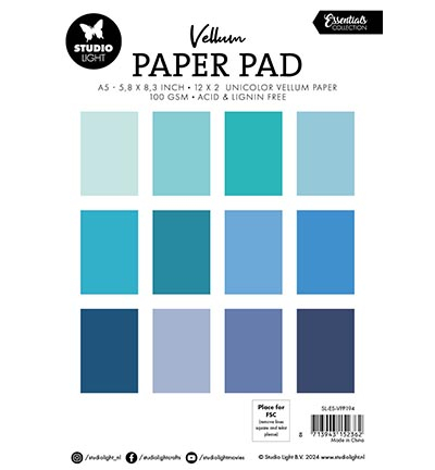SL-ES-VPP194 - StudioLight - Vellum Paper Pad Unicolor paper Essentials nr.194 - Vellum Paper Pad - Detail 1