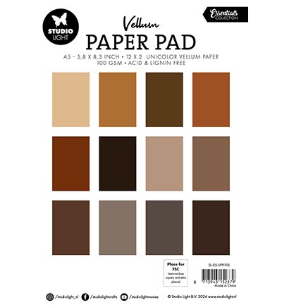 SL-ES-VPP195 - StudioLight - Vellum Paper Pad Unicolor paper Essentials nr.195 - Vellum Paper Pad - Detail 1