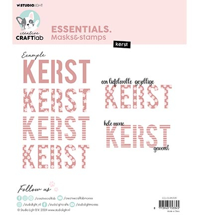 CCL-ES-MST09 - CraftLab - Kerst Essentials nr.09 - Set Stamp and Mask - Detail 1