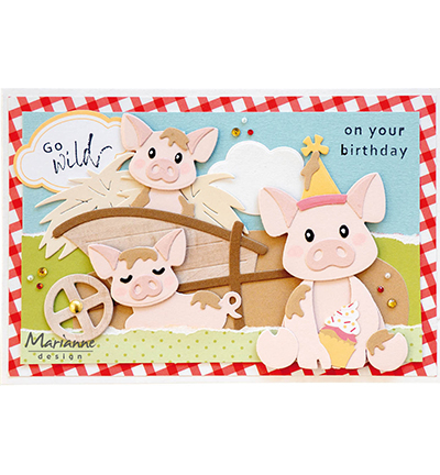 COL1545 - Marianne Design - Eline's Pig family - Animaux - Detail 4