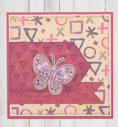 MMS4K-065 - Nellie's Choice - Triangles - Mixed Media Stencils - Detail 1