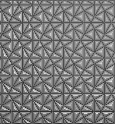 EF3D091 - Nellie's Choice - Origami Triangles - 3D Embossing Folders - Detail 1