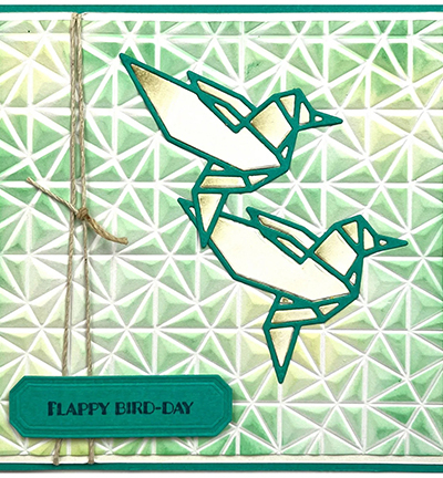 EF3D091 - Nellie's Choice - Origami Triangles - 3D Embossing Folders - Detail 2