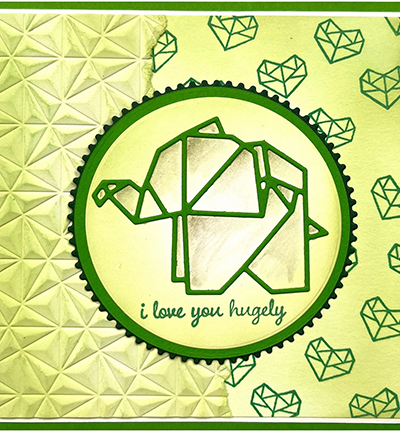 EF3D091 - Nellie's Choice - Origami Triangles - 3D Embossing Folders - Detail 3