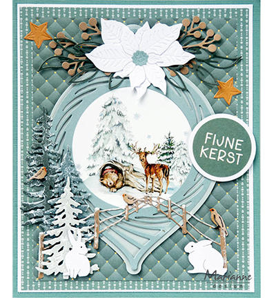 LR0871 - Marianne Design - Open Christmas bauble - Noël, hiver - Detail 6