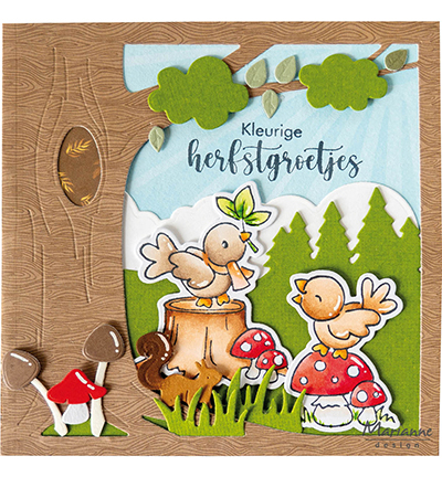 LR0876 - Marianne Design - Passepartout - Tree Creatable, Anja's Classic oval - Arbres, Plantes - Detail 1