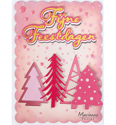LR0881 - Marianne Design - Trendy Trees - Noël, hiver - Detail 2