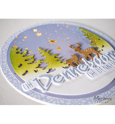 CR1675 - Marianne Design - Silhouette - Winter scenery - Noël, hiver - Detail 2