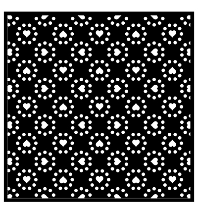 MMS4K-080 - Nellie's Choice - Hearts & Dots - Mixed Media Stencils - Detail 1