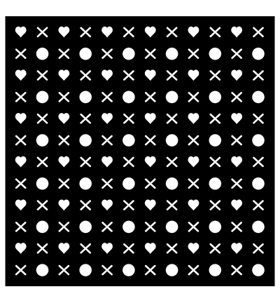 MMS4K-083 - Nellie's Choice - Hugs & Kisses - Mixed Media Stencils - Detail 1