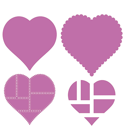 MFD168 - Nellie's Choice - Postal Stamps Heart - Armour - Detail 1