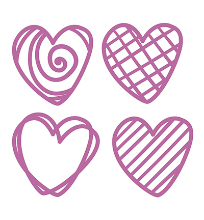 SD336 - Nellie's Choice - Doodle Hearts - Armour - Detail 1
