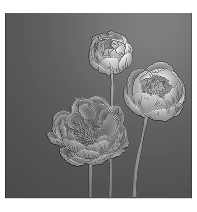 EF3D108 - Nellie's Choice - Flowers - 3D Embossing Folders - Detail 1