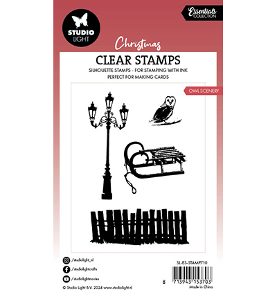 SL-ES-STAMP710 - StudioLight - Owl scenery Essentials nr.710 - Noël, hiver - Detail 4