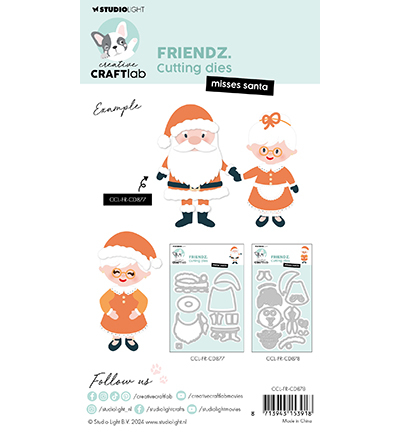 CCL-FR-CD878 - CraftLab - Misses Santa Friendz nr.878 - Noël, hiver - Detail 2