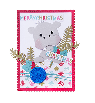 CCL-FR-WAX25 - CraftLab - Most wonderful time Friendz nr.25 - Wax Stamp with handle - Detail 1