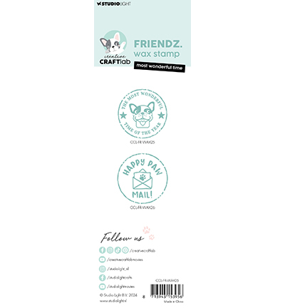 CCL-FR-WAX25 - CraftLab - Most wonderful time Friendz nr.25 - Wax Stamp with handle - Detail 2