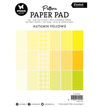 SL-ES-PPP233 - StudioLight - Shades of yellow Essentials nr.233 - Pattern paper pad - Detail 1