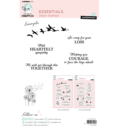 CCL-ES-STAMP725 - CraftLab - EN Condolences Essentials nr.725 - Textes - Detail 1