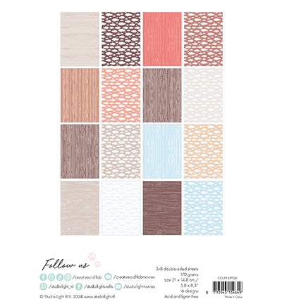 CCL-FR-DPP241 - CraftLab - Woodgrain Friendz nr.241 - Paperpad - Detail 1