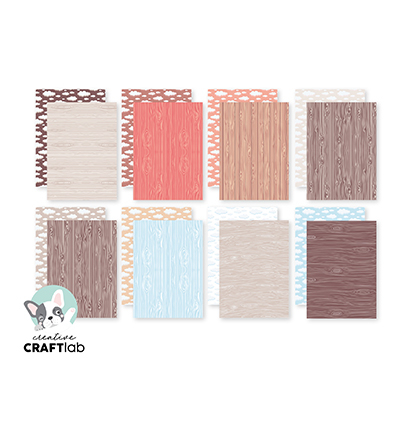 CCL-FR-DPP241 - CraftLab - Woodgrain Friendz nr.241 - Paperpad - Detail 2
