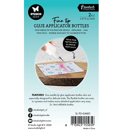 SL-TO-GAB01 - StudioLight - Glue Application Bottles Ultra fine tip 14ML Tools, Essentials nr.01 - Bottles - Detail 1 SL-TO-GAB01 - StudioLight - Glue Application Bottles Ultra fine tip 14ML Tools, Essentials nr.01 - Bottles - Detail 1