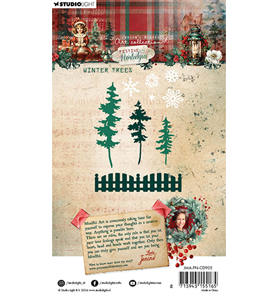 JMA-FN-CD905 - Jenine's - Winter trees Festive Nostalgia nr.905 - Noël, hiver - Detail 4