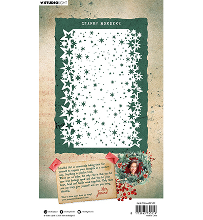JMA-FN-MASK302 - Jenine's - Starry borders Festive Nostalgia nr.302 - Noël, hiver - Detail 4