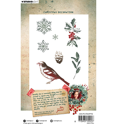 JMA-FN-STAMP752 - Jenine's - Christmas decoration Festive Nostalgia nr.752 - Noël, hiver - Detail 4