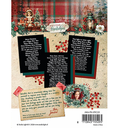 JMA-FN-STIC25 - Jenine's - Black, red & green - English Festive Nostalgia nr.25 - Sticker Sheets - Detail 4