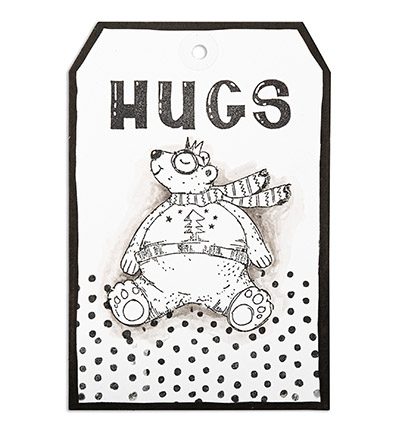 ABM-SI-STAMP747 - Art by Marlene - Bear hugs Signature Collection nr.747 - Amour, amitie - Detail 1