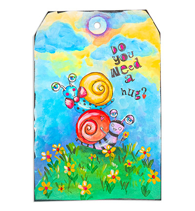 ABM-SI-STAMP747 - Art by Marlene - Bear hugs Signature Collection nr.747 - Amour, amitie - Detail 4