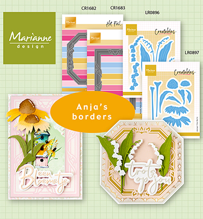 LR0897 - Marianne Design - Tiny's Coneflower - Fleurs - Detail 3