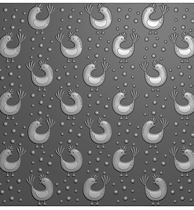 EF3D113 - Nellie's Choice - Chicken - 3D Embossing Folders - Detail 1