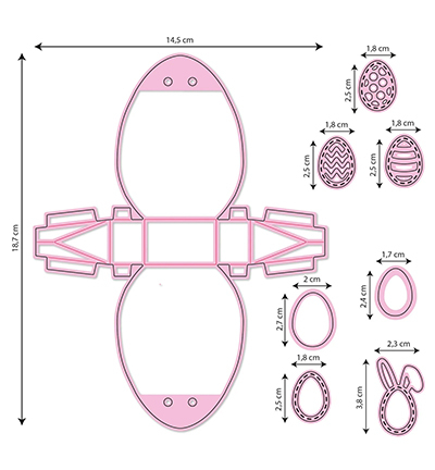 MFD175 - Nellie's Choice - Eggshaped Box - Pâques - Detail 1